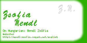 zsofia mendl business card